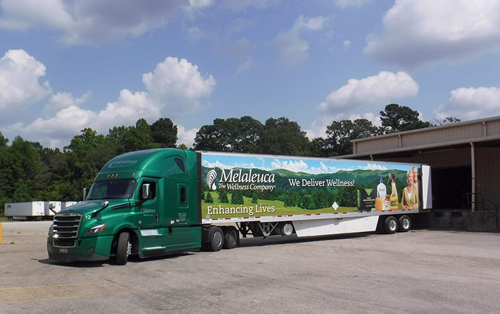 Melaleuca truck at the Knoxville, KY distribution center