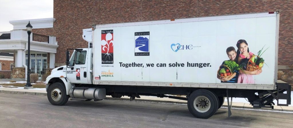 truck of food donations