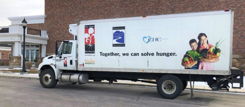 truck of food donations