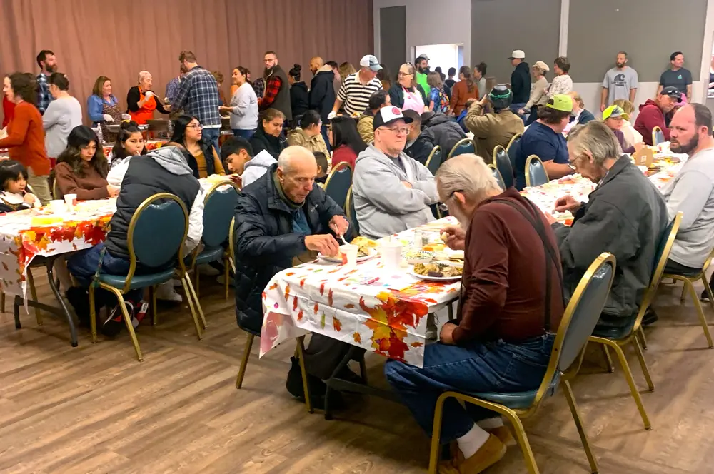 Salvation Army Thanksgiving Dinner guests